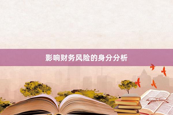 影响财务风险的身分分析